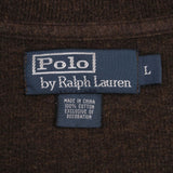 Vintage Polo Ralph Lauren Brown Quarter Zip Sweatshirt Size Large 1990S