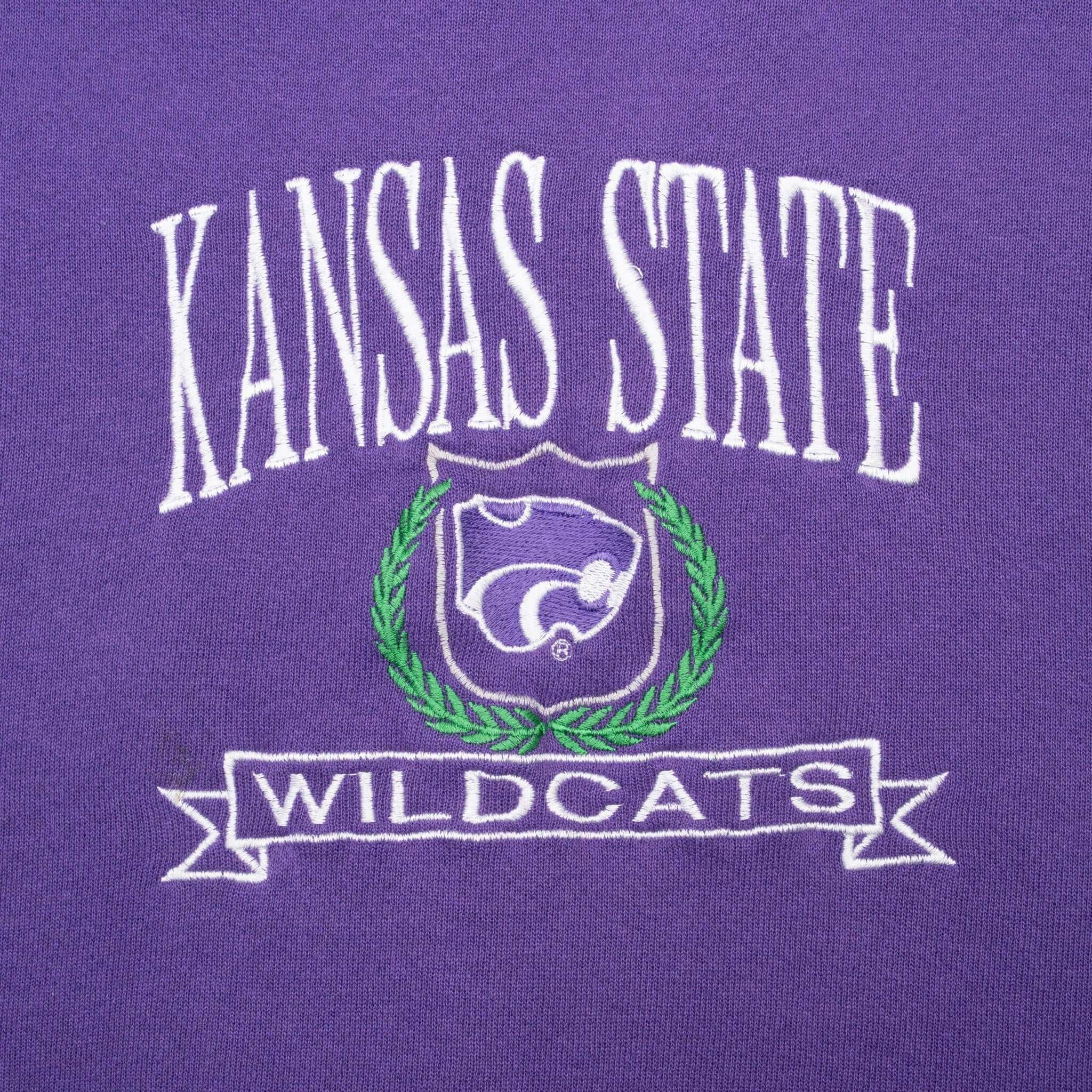 Vintage Ncaa Kansas State Wilcats Purple Sweatshirt 1990S Size XL
