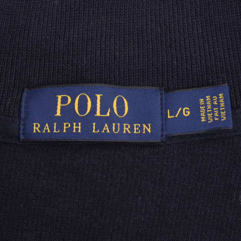 Polo Ralph Lauren Navy Blue Quarter Zip Sweatshirt Size Large 