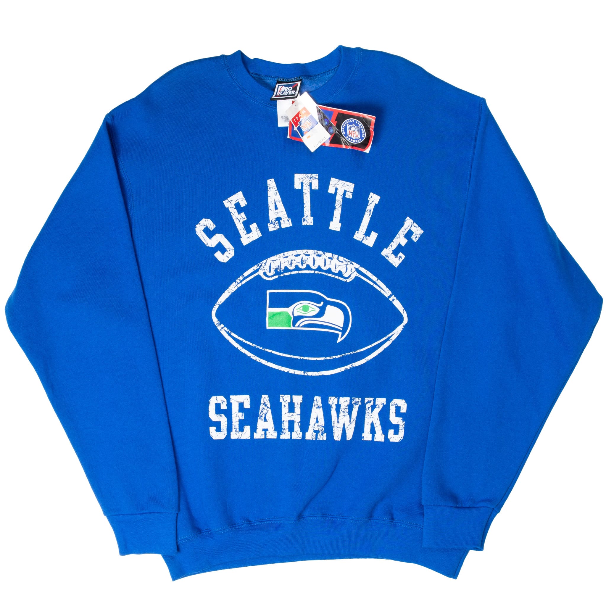 VINTAGE NFL SEATTLE SEAHAWKS SWEATSHIRT 1990S LARGE DEADSTOCK NOS