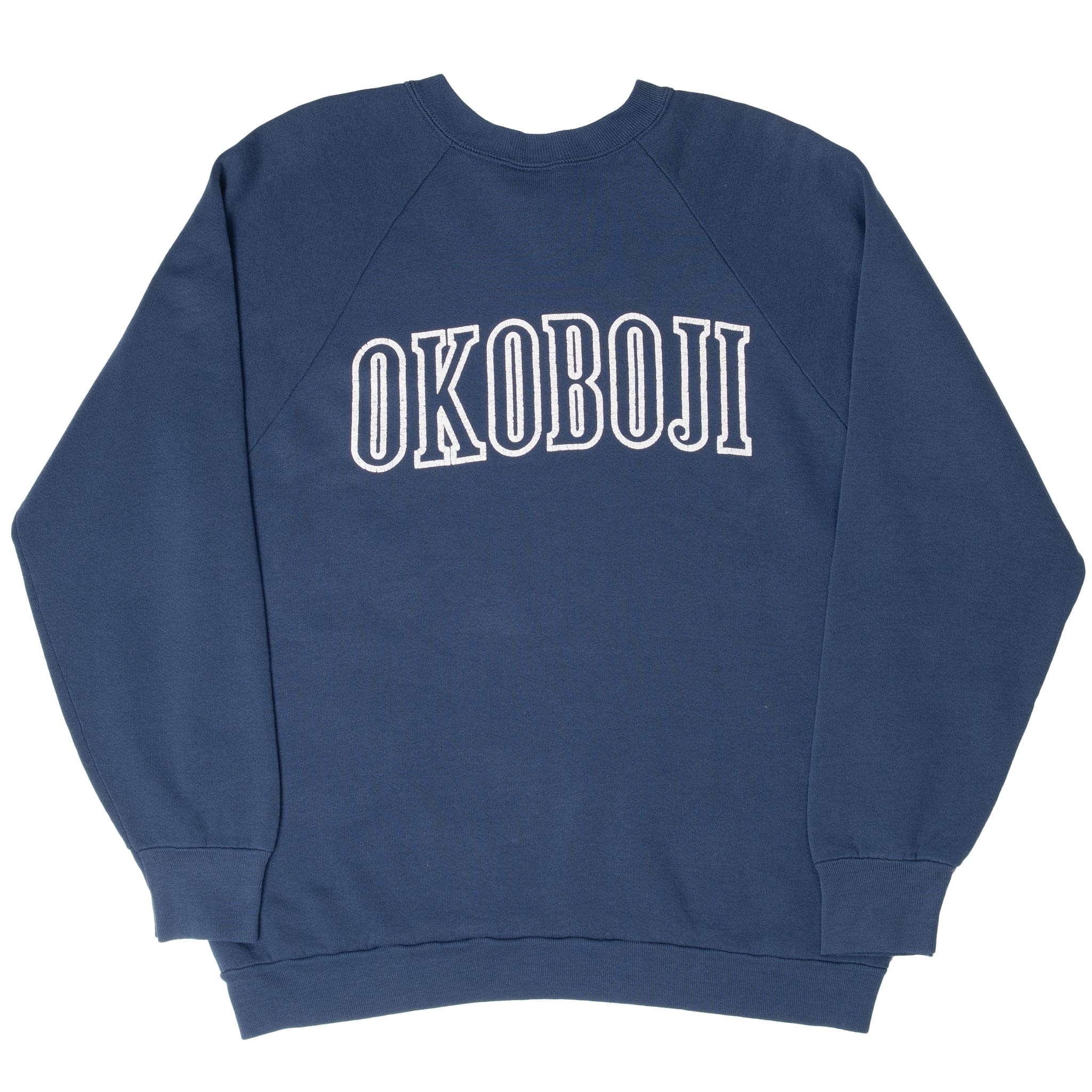 VINTAGE UNIVERSITY OF OKOBOJI 1980S SWEATSHIRT SIZE LARGE MADE IN USA