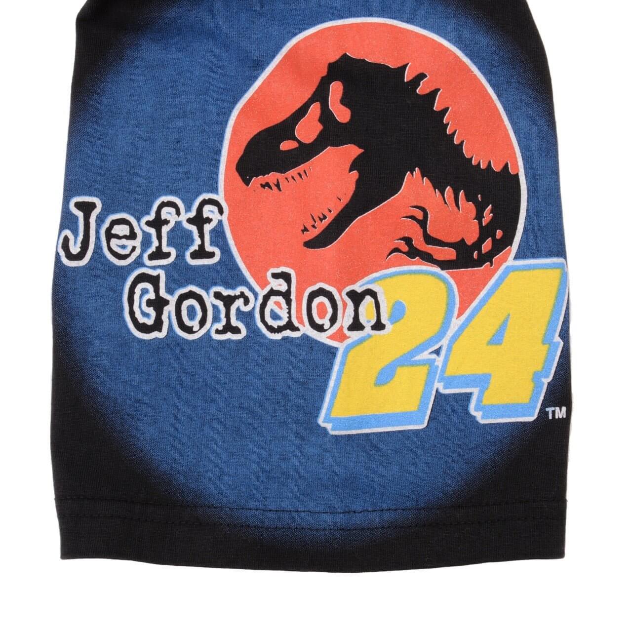 VINTAGE NASCAR ALL OVER PRINT GORDON JURASSIC PARK 1997 TEE SHIRT LARGE MADE USA