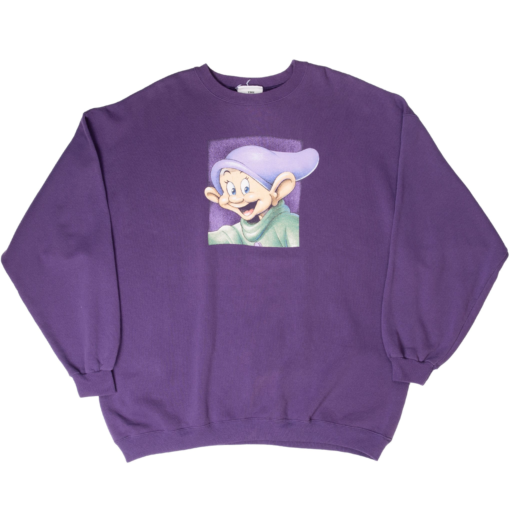 VINTAGE DISNEY DOPEY DWARF PURPLE SWEATSHIRT 1990S SIZE 2XL MADE IN USA