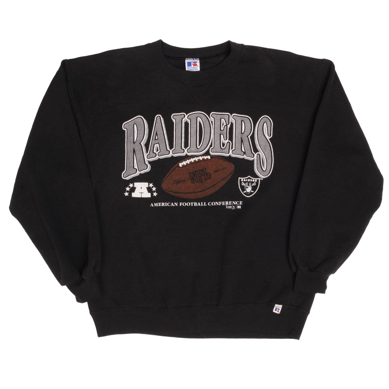 Vintage NFL Los Angeles Raiders American Football Conference Sweatshirt Size Large Made In USA