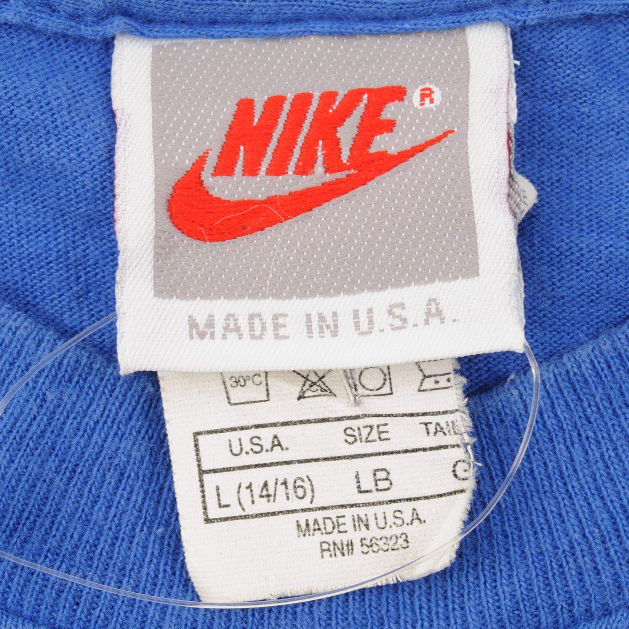 VINTAGE NIKE TEE SHIRT SWOOSH SIZE MEDIUM MADE IN USA 1987-1992