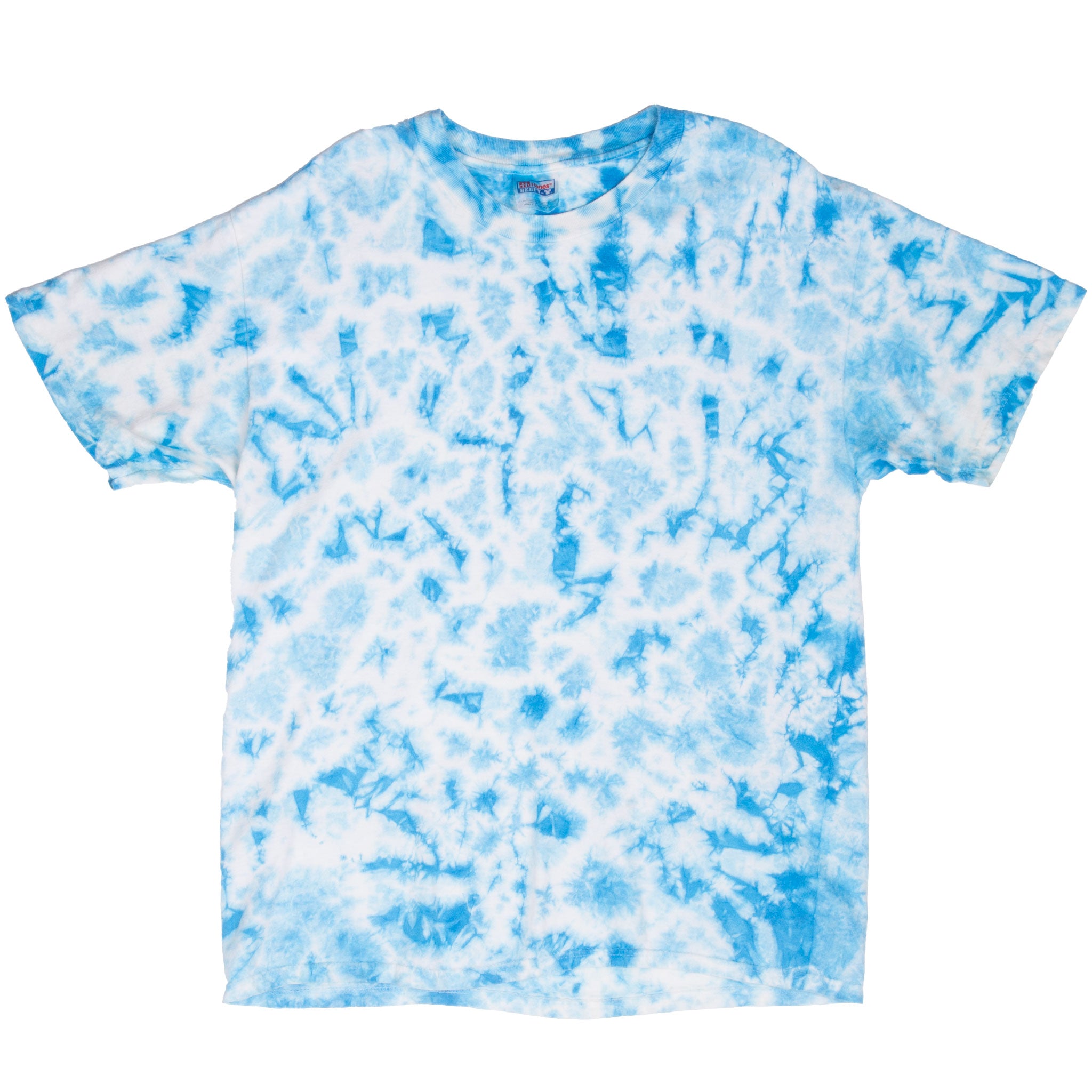 Vintage Tie Dye Blue White Hanes 2000S Tee Shirt Size Large