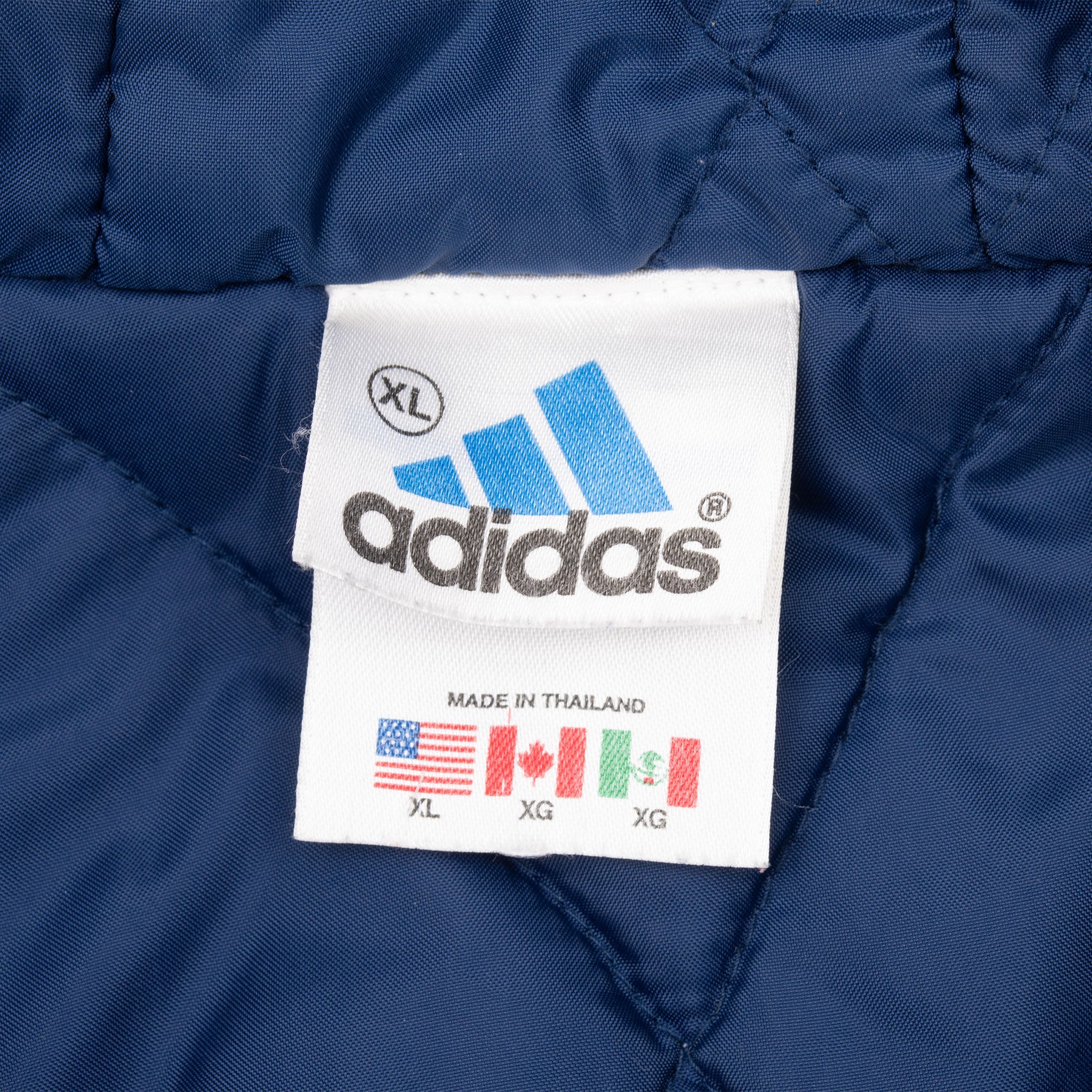 Vintage Adidas Blue Windbreaker Jacket 1990S Size XL Youth(18-20)