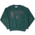 Full front view of dark green Missouri crewneck sweatshirt with ribbed cuffs and hem