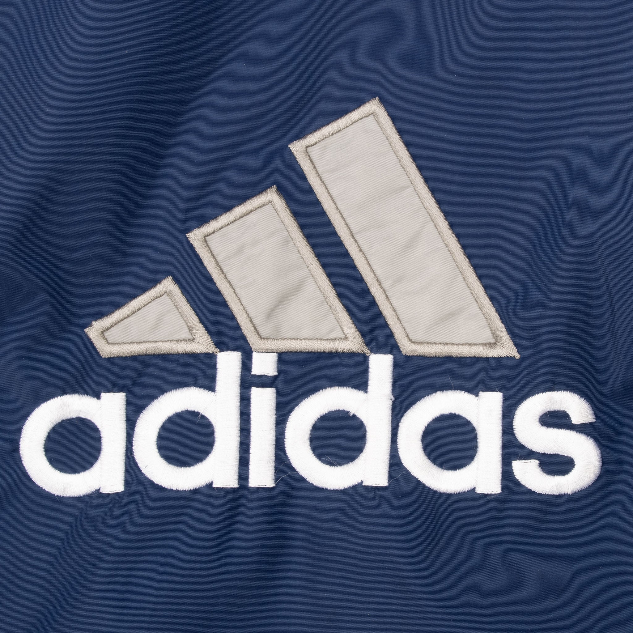 Vintage Adidas Blue Windbreaker Jacket 1990S Size XL Youth(18-20)