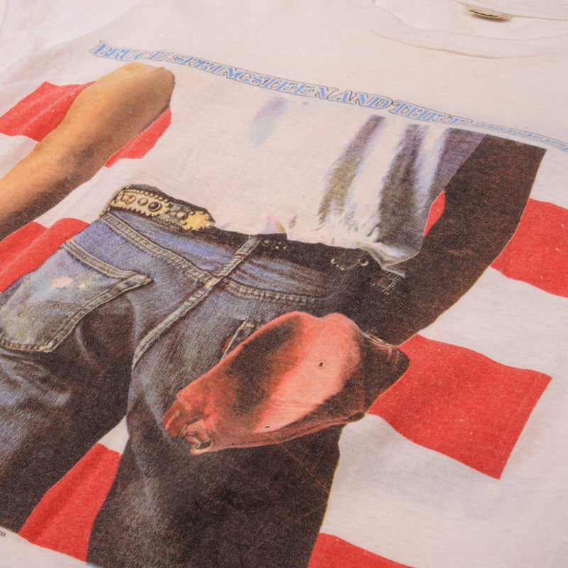 Vintage Bruce Springsteen And The E Street Band Born In USA World Tour 84-85 Tee Shirt Size Small. Made In USA.