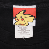 Vintage Black Nintendo Pokemon With Turtwig, Piplup & Chimchar T-Shirt Size XL