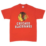 Vintage NHL Chicago Blackhawks 1990S Tee Shirt Size Large Made In USA With Single Stitch Sleeves