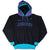 VINTAGE STARTER BLACK TEAL PURPLE DOUBLE HOODIE SWEATSHIRT 1990S SIZE XL