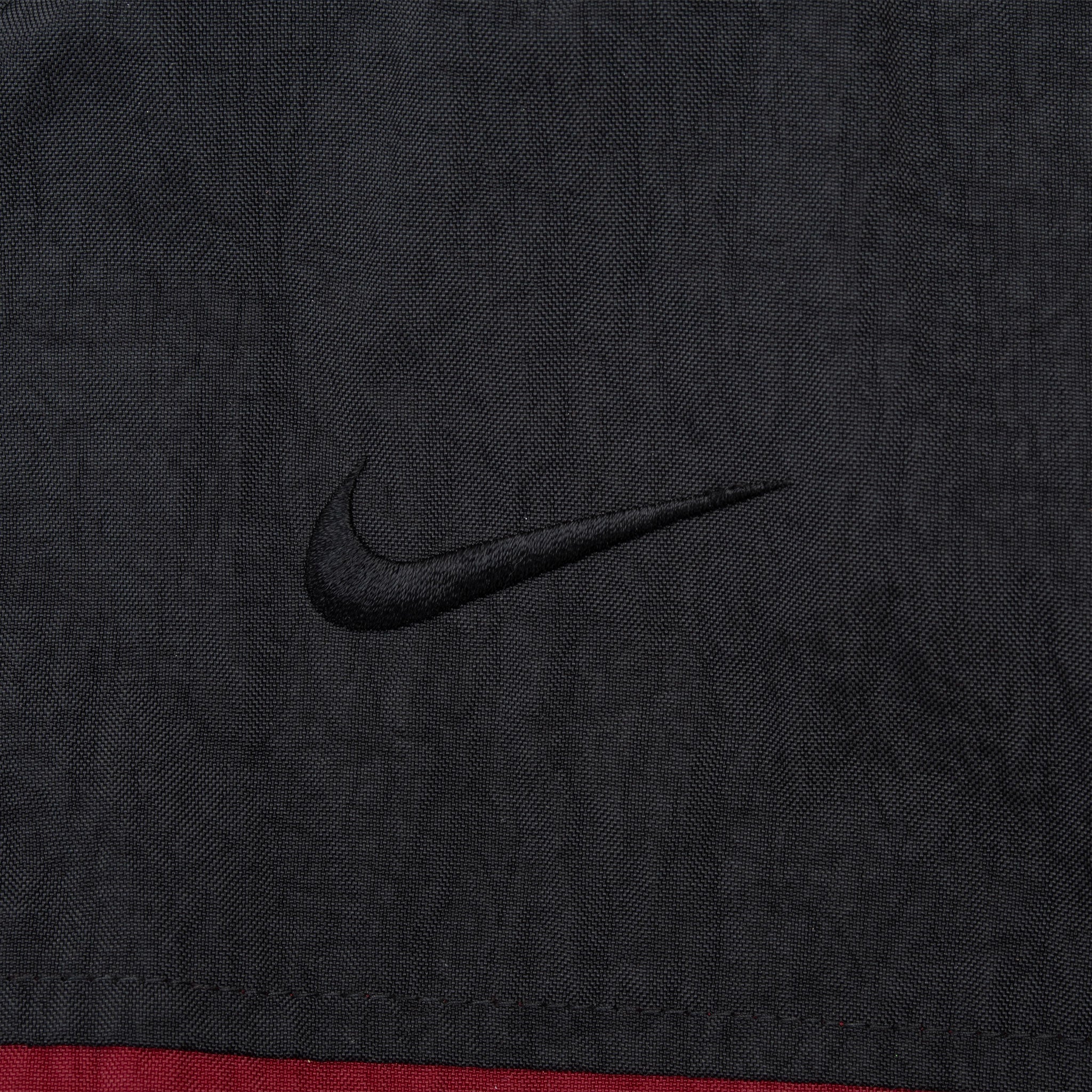 Vintage Nike Swoosh Black Burgundy Windbreaker Jacket 1990S Size XL Women