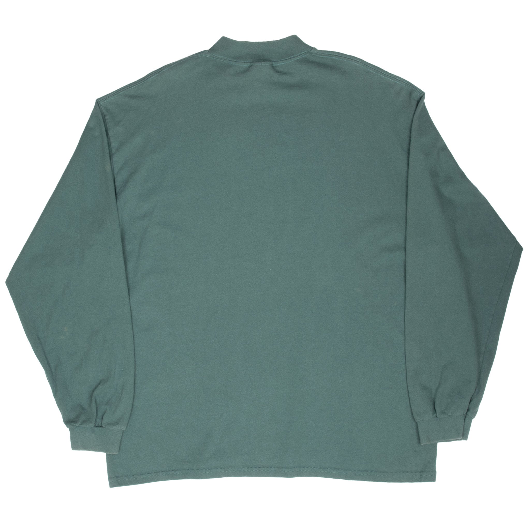 Vintage Green Nike Long Sleeve Turtle Neck 1990s Heavy Weight Tee Shirt Size XL Made In USA
