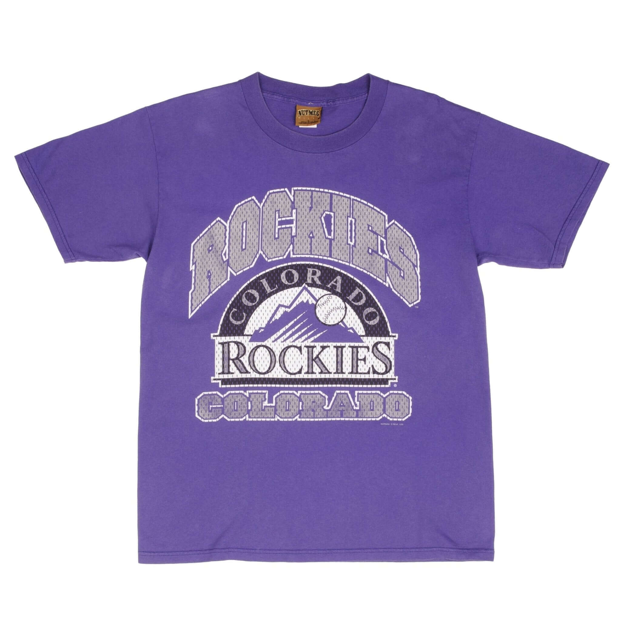 Vintage Purple MLB Colorado Rockies Tee Shirt 1996 Size Large Made In USA