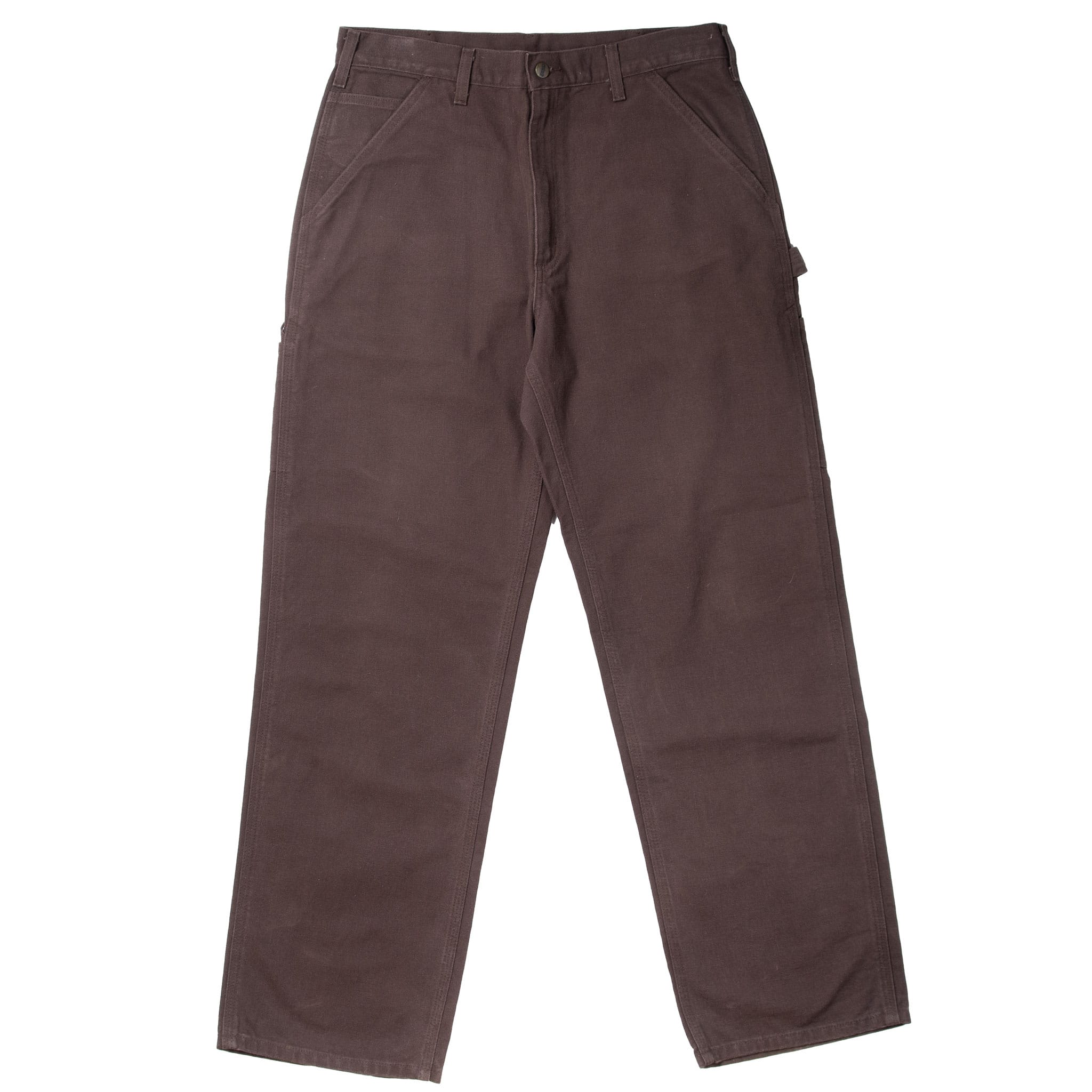 VINTAGE CARHARTT CARPENTER DARK BROWN PANTS B11DKB SIZE 34X32