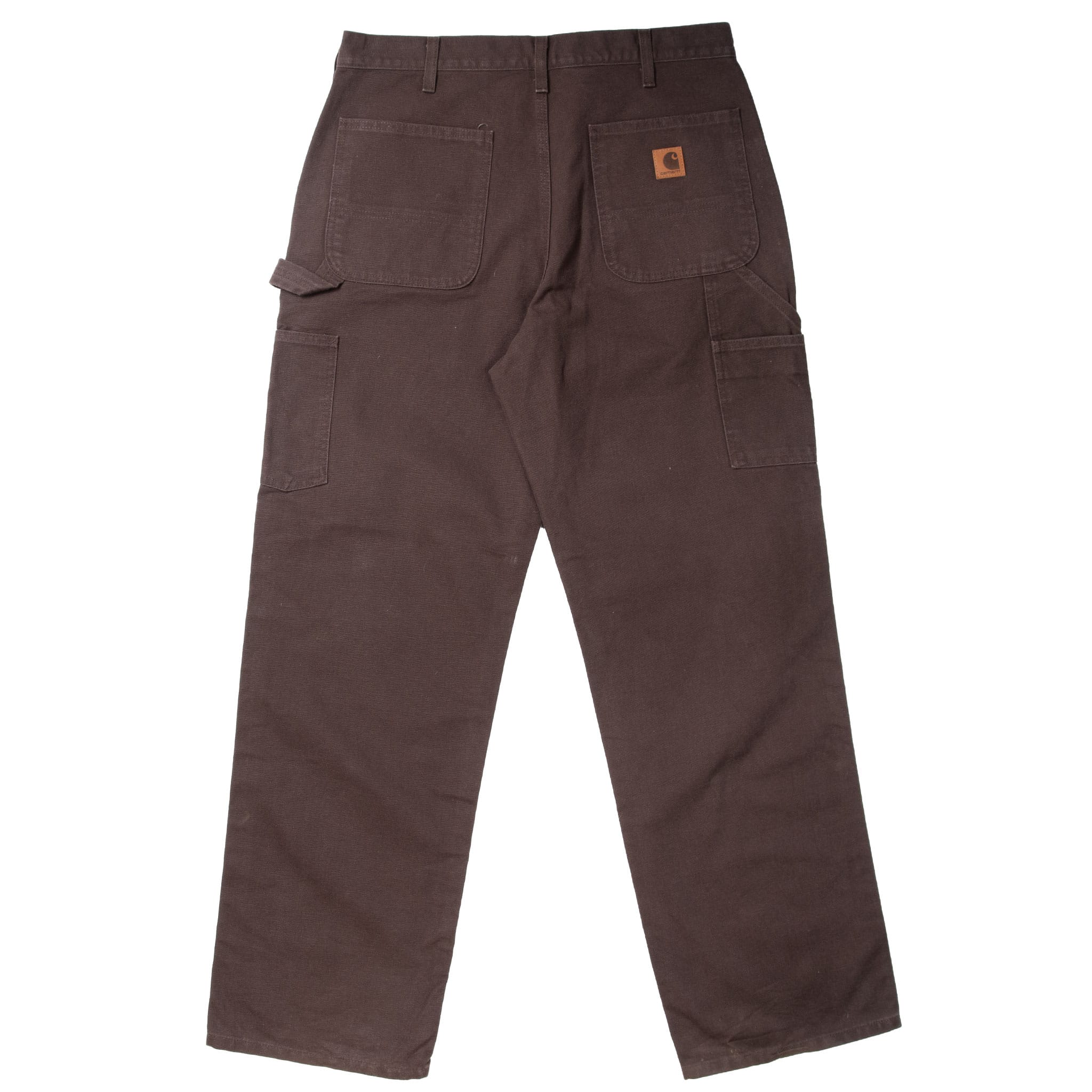 VINTAGE CARHARTT CARPENTER DARK BROWN PANTS B11DKB SIZE 34X32