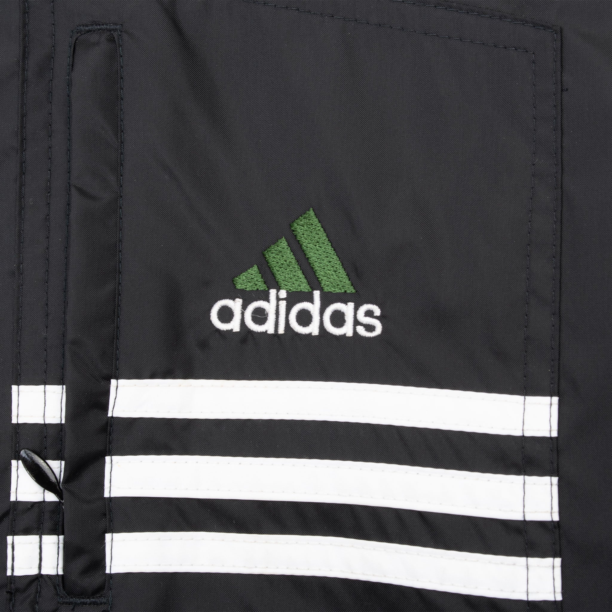 Vintage Adidas Black Windbreaker Jacket 1990S Size Large