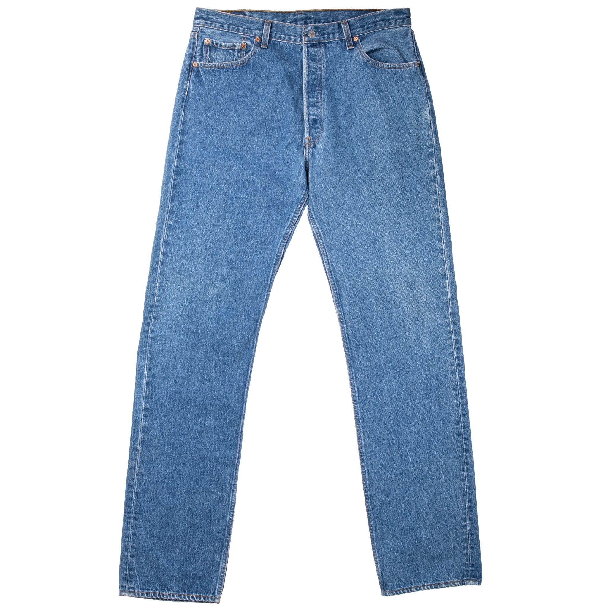 VINTAGE LEVIS 501 INDIGO BLUE JEANS 1990S SIZE 36X37 MADE IN USA