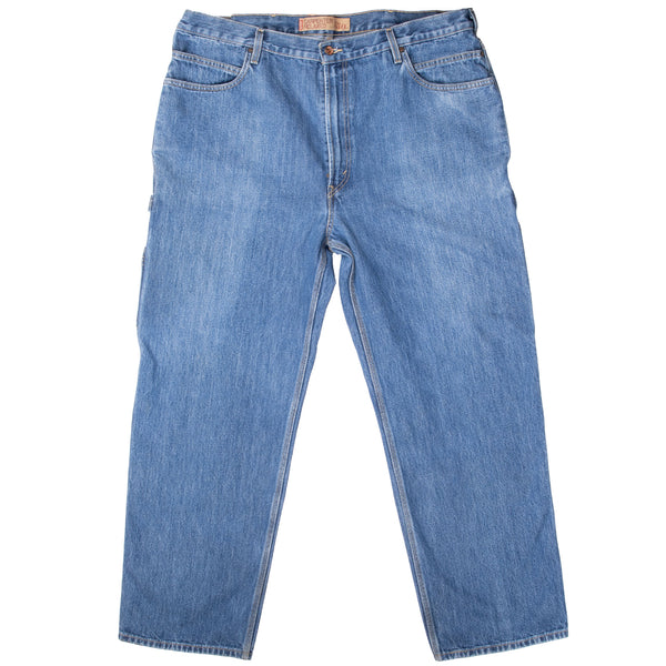 Beautiful Vintage Levis 505 Carpenter Relaxed Fit Indigo Jeans 2000S Size 42X30 With Medium Wash

Size on Tag 44X30 actual size 42X30

Back Button #322M
