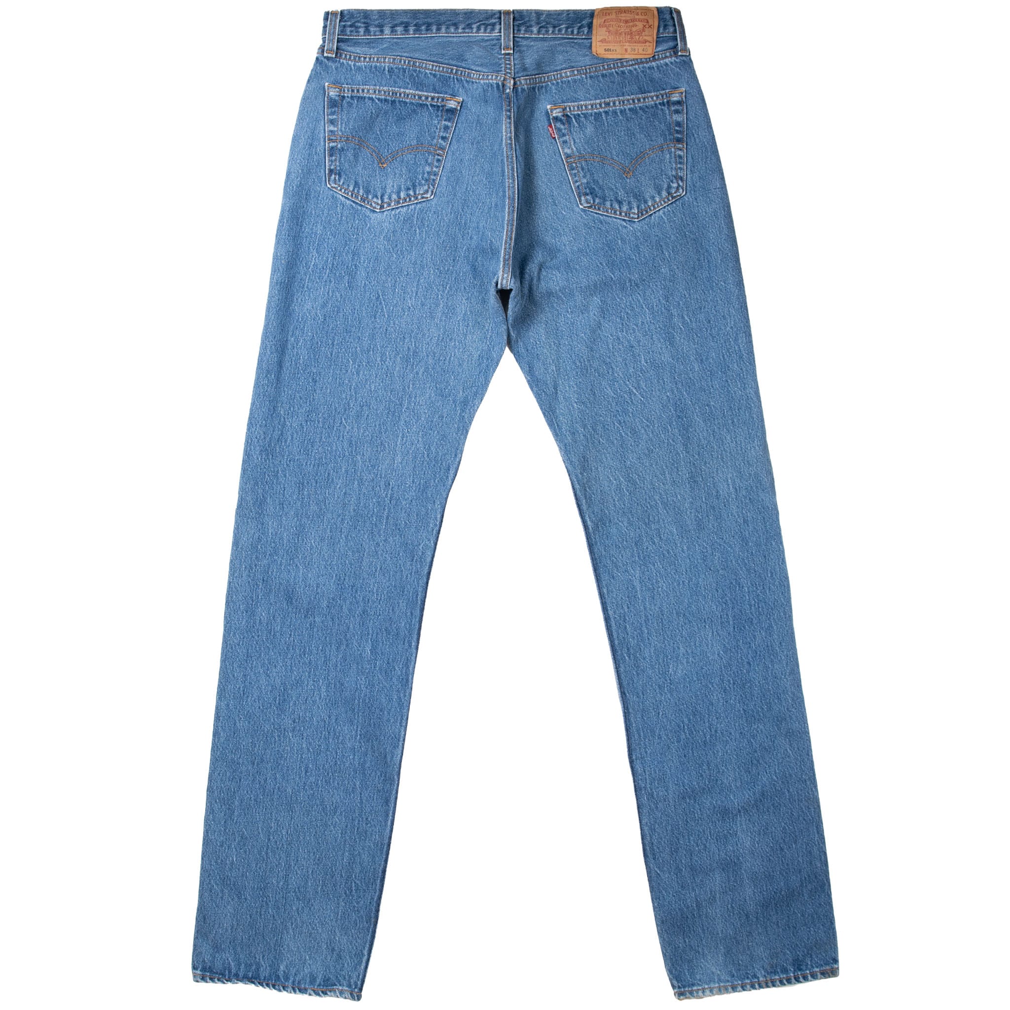 VINTAGE LEVIS 501 INDIGO BLUE JEANS 1990S SIZE 36X37 MADE IN USA