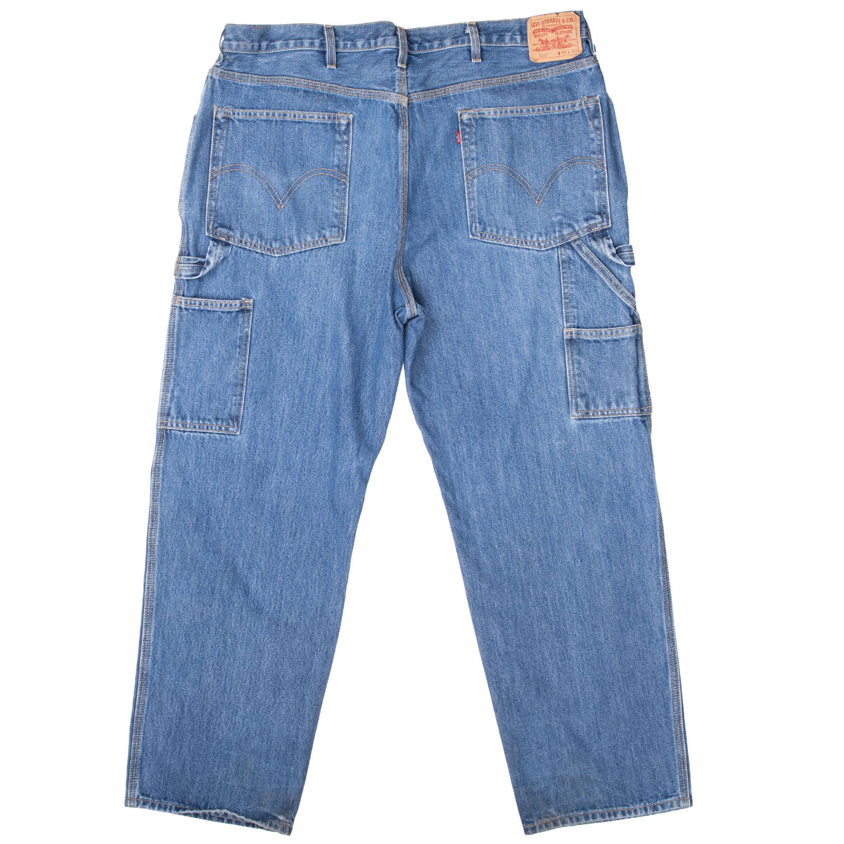 VINTAGE LEVIS 505 CARPENTER RELAXED FIT INDIGO JEANS 2000S SIZE 44X30