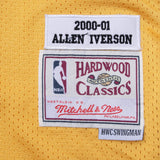 VINTAGE NBA PHILADELPHIA 76ERS IVERSON #3 2001 MITCHELL & NESS JERSEY 6XL