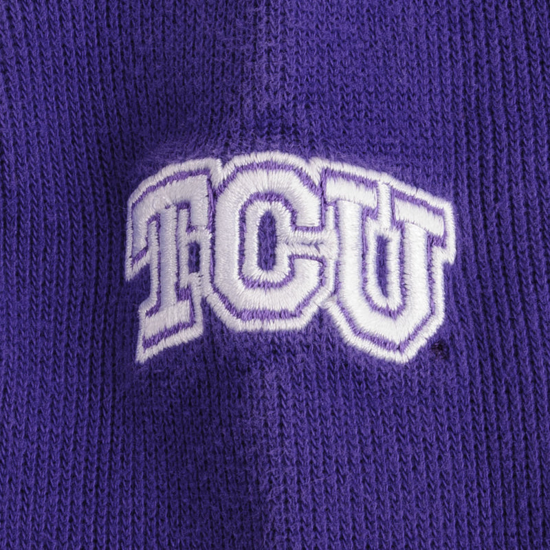 Vintage Ralph Lauren Tcu Horned Frogs Football Purple Quarter Zip Sweatshirt Medium 1990S