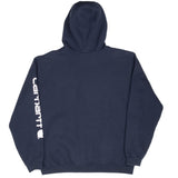 Vintage Carhartt Classic Navy Blue Hoodie Sweatshirt Size Large