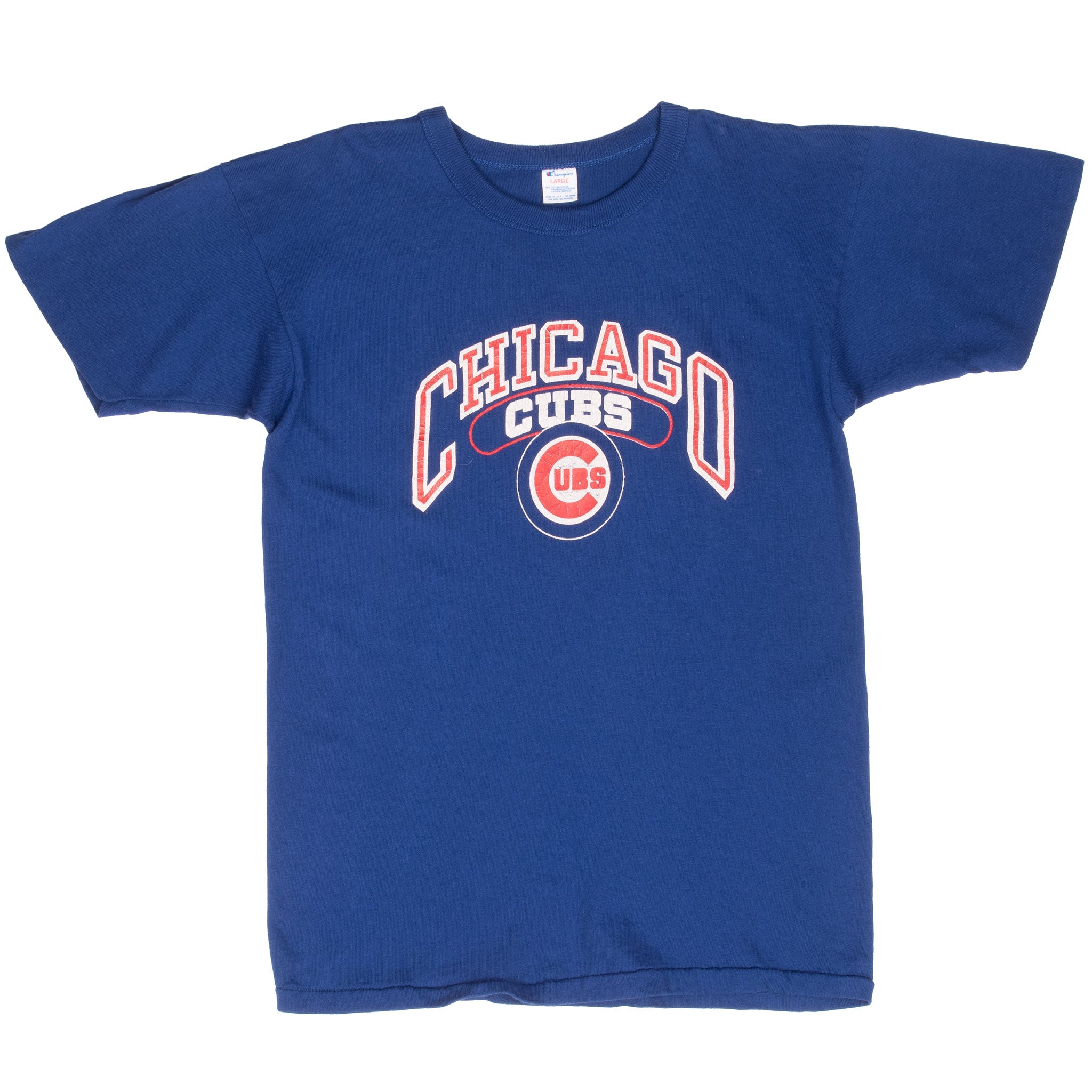 Vintage Mlb Chicago Cubs Champion Tee Shirt 1980S Medium Made In Usa With Single Stitch Sleeves