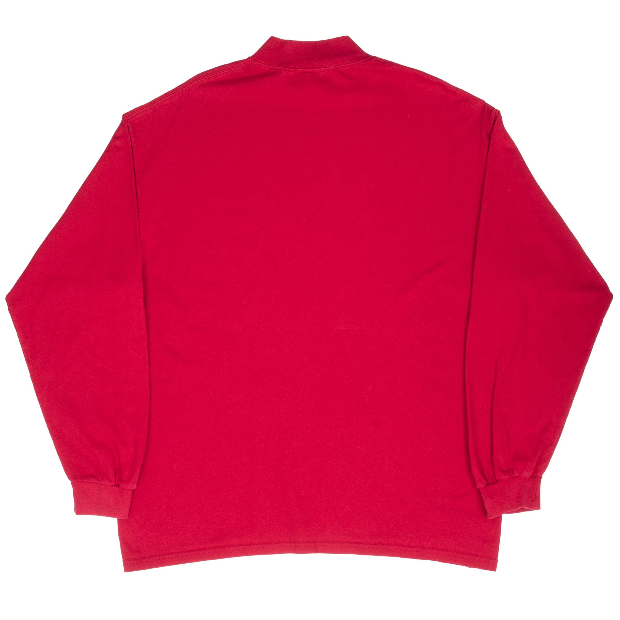 Vintage Nike Red Long Sleeve Turtle Neck Heavy Weight Tee Shirt 1990S Size Xl Made In USA