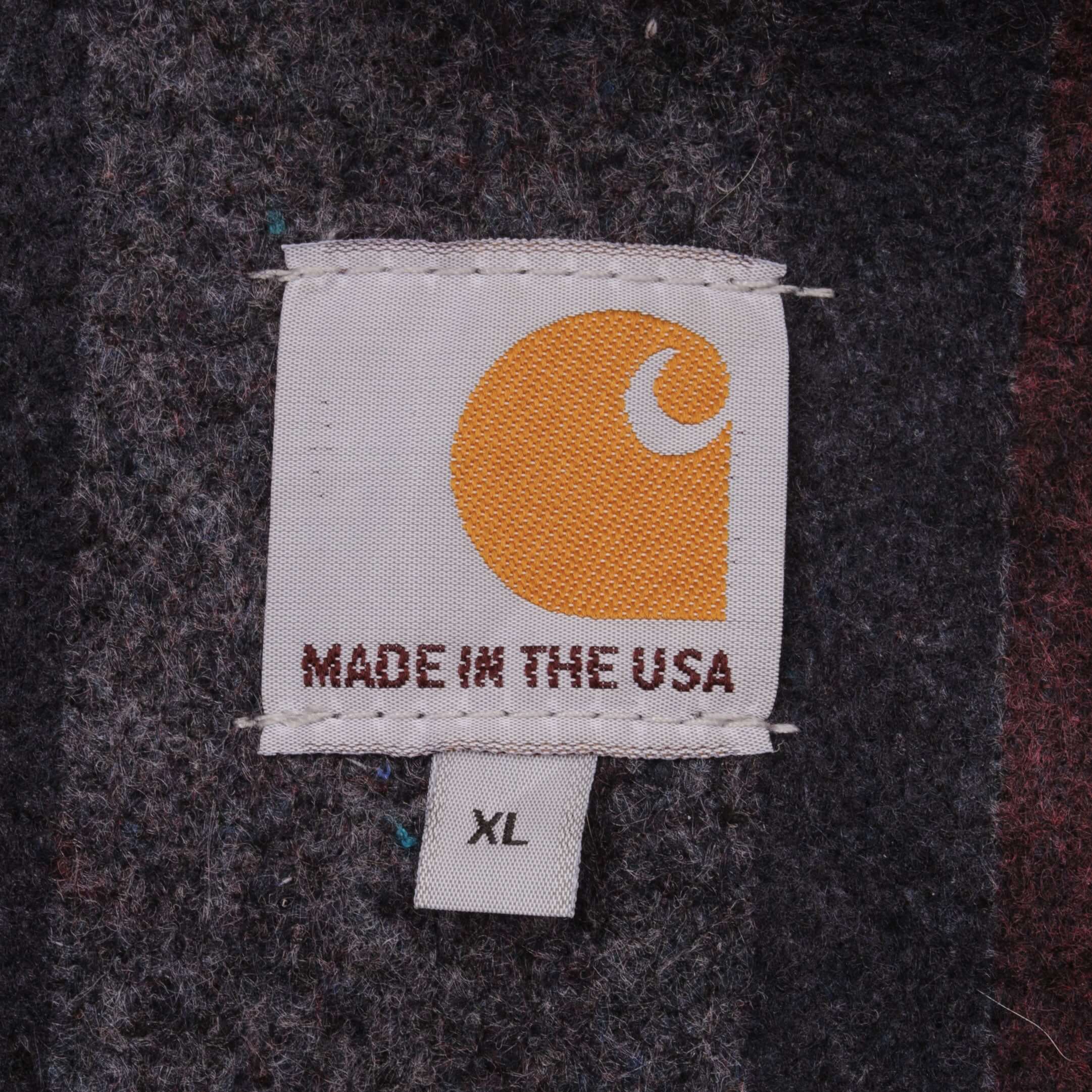 VINTAGE CARHARTT DETROIT BUDWEISER BLANKET LINED JACKET 1990S XL MADE USA