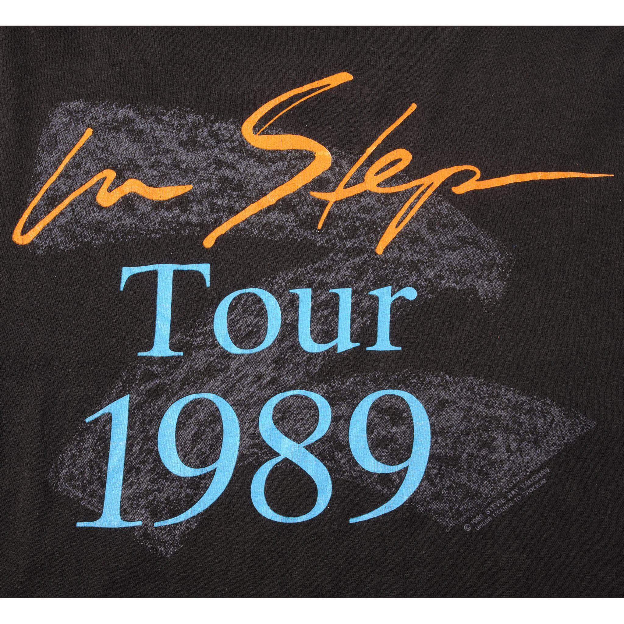VINTAGE STEVIE RAY VAUGHAN IN STEP TOUR 1989 TEE SHIRT SIZE XL MADE IN USA