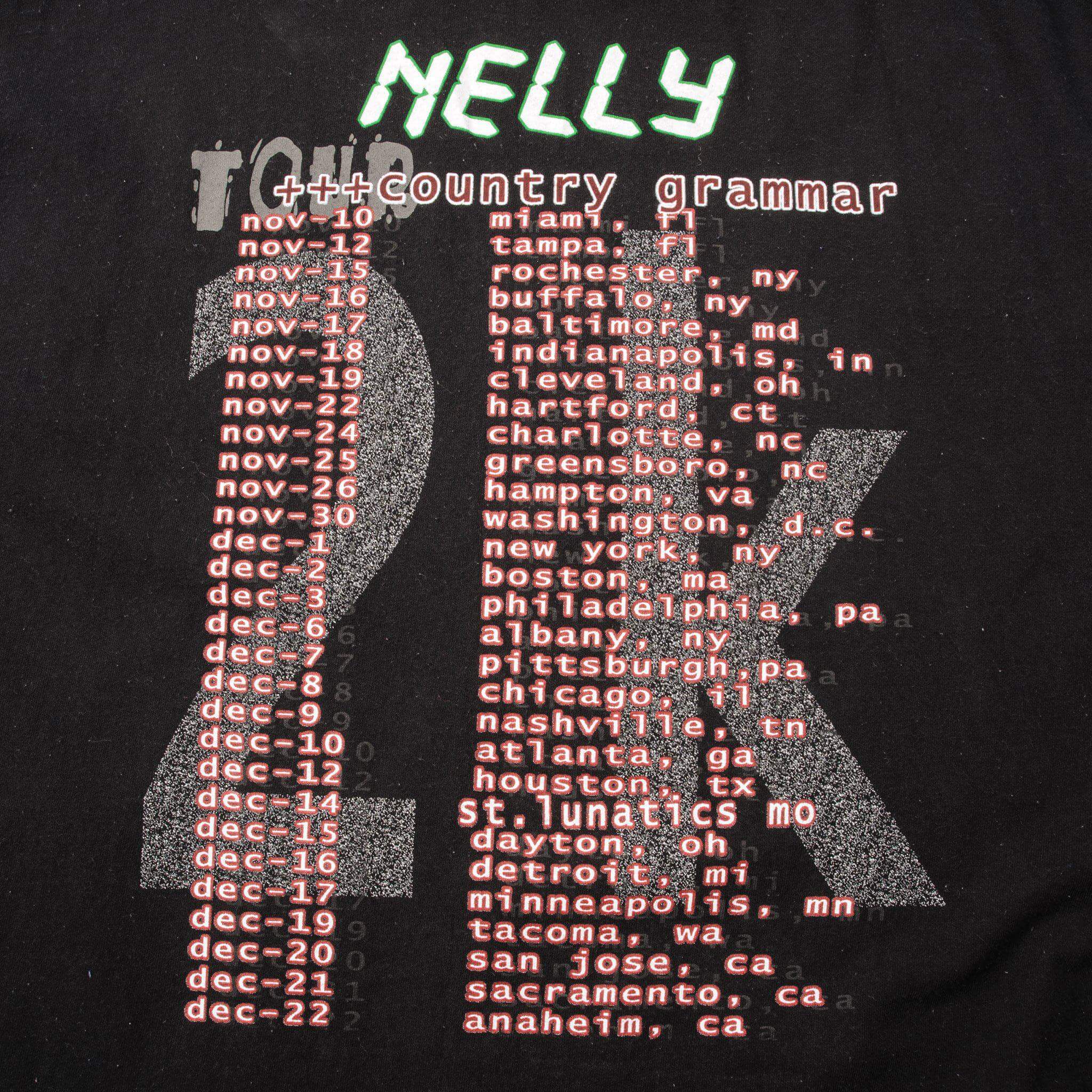 VINTAGE NELLY 2K TOUR TEE SHIRT SIZE 3XL