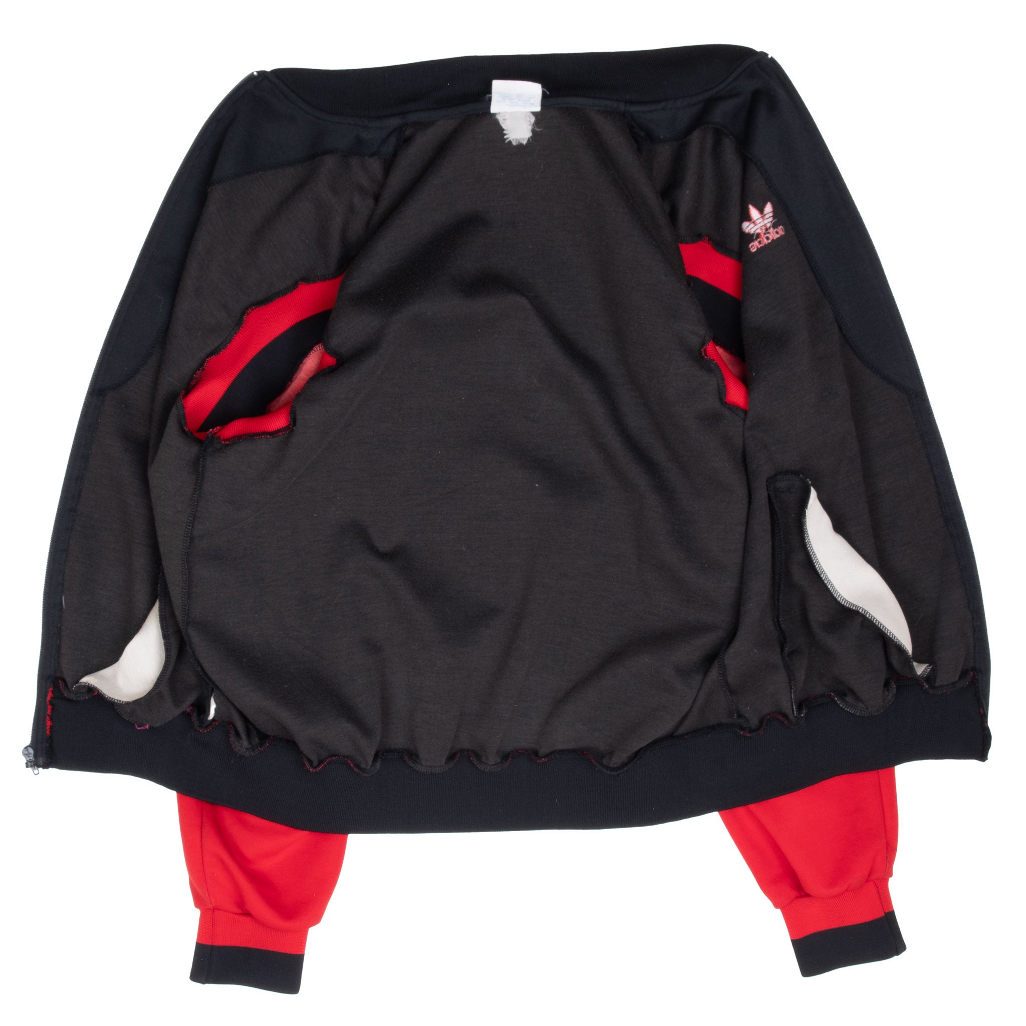 Vintage Adidas Black And Red Track Jacket 1980S Size Large