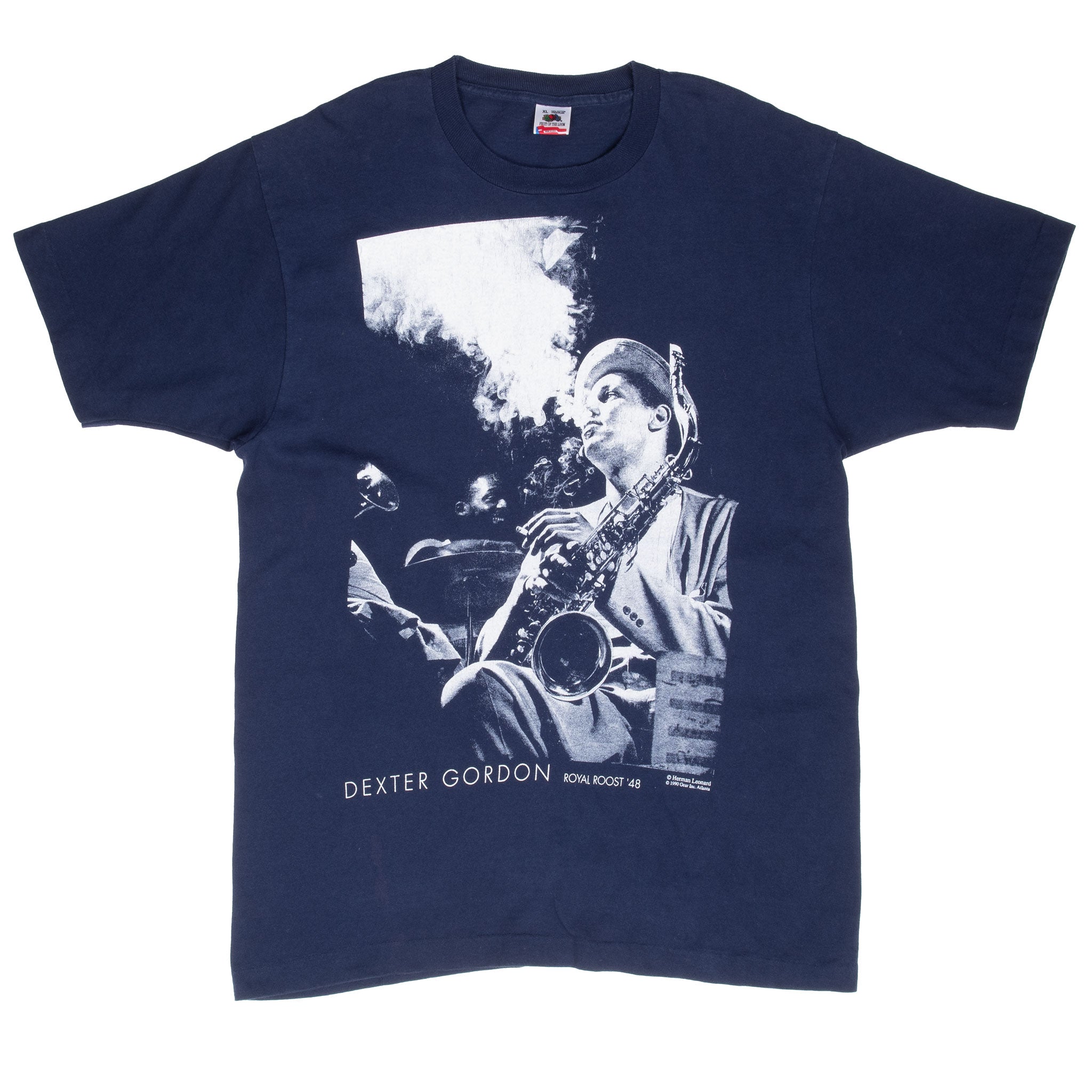 Vintage Dexter Gordon Tee Shirt 1991 Size Large Made In Usa With Single Stitch Sleeves