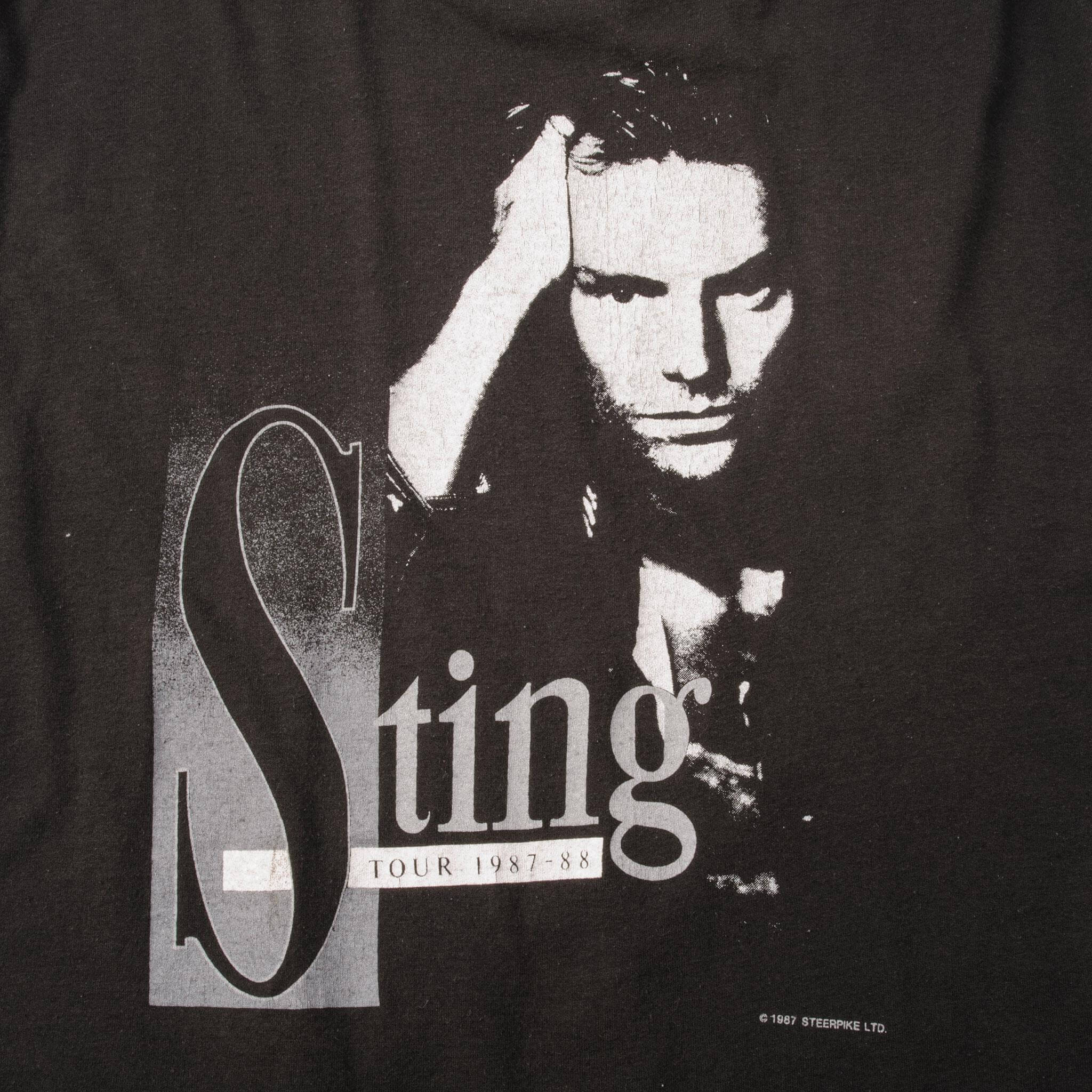 VINTAGE STING TOUR 1987-88 TEE SHIRT SIZE LARGE MADE IN USA