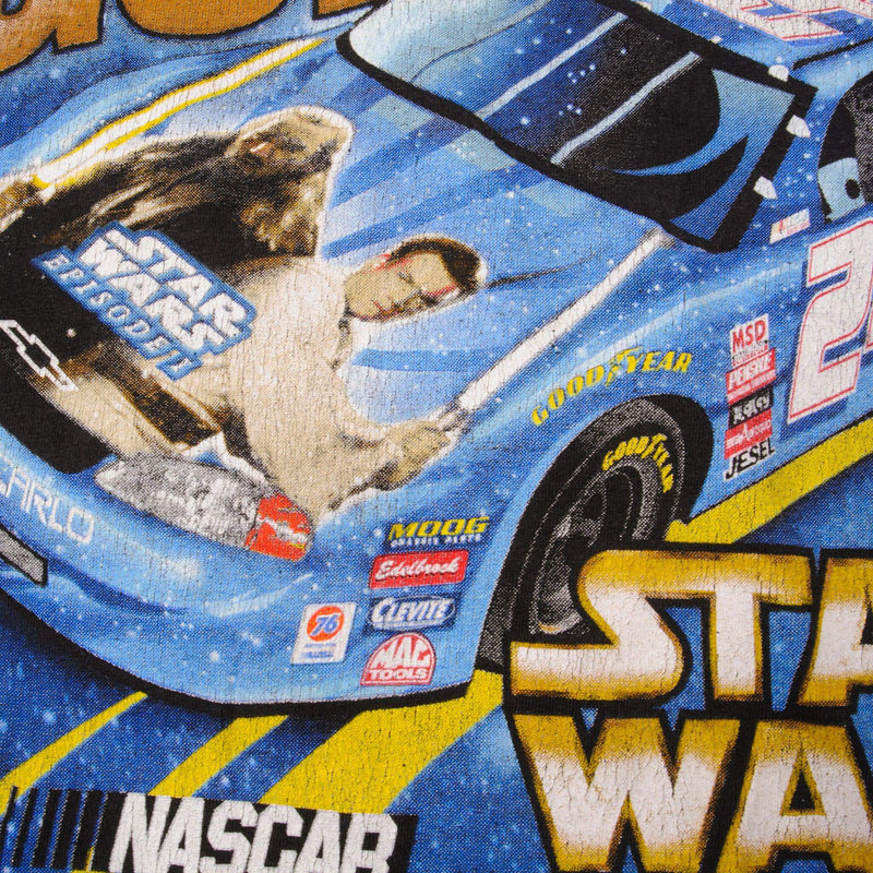 Vintage Nascar Jeff Gordon 24 Star Wars Episode 1 Phantom Menace Tee Shirt 1999 Size L.
