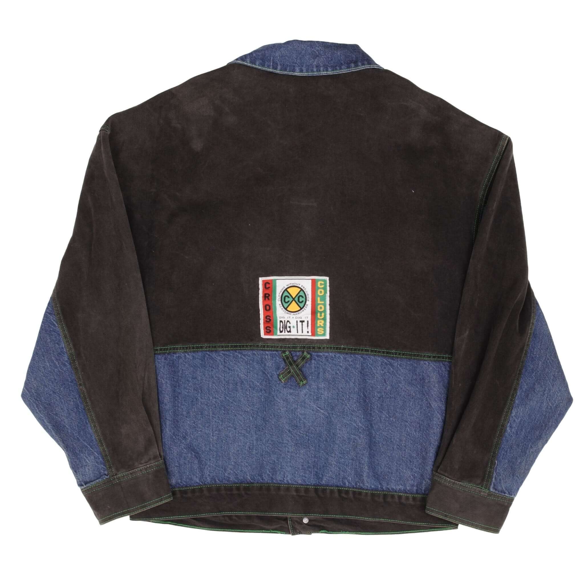VINTAGE 1990S CROSS COLOURS DENIM JACKET SIZE 1 