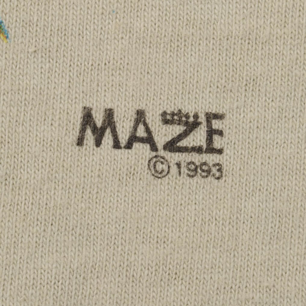 Vintage Maze Golf Tee Shirt 1993 Size Large Made In USA With Single Stitch Sleeves. Deadstock with tags