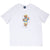 Vintage Ralph Lauren Polo Bear Fisherman White Tee Shirt 1990S Size 2XL With Single Stitch Sleeves Deadstock