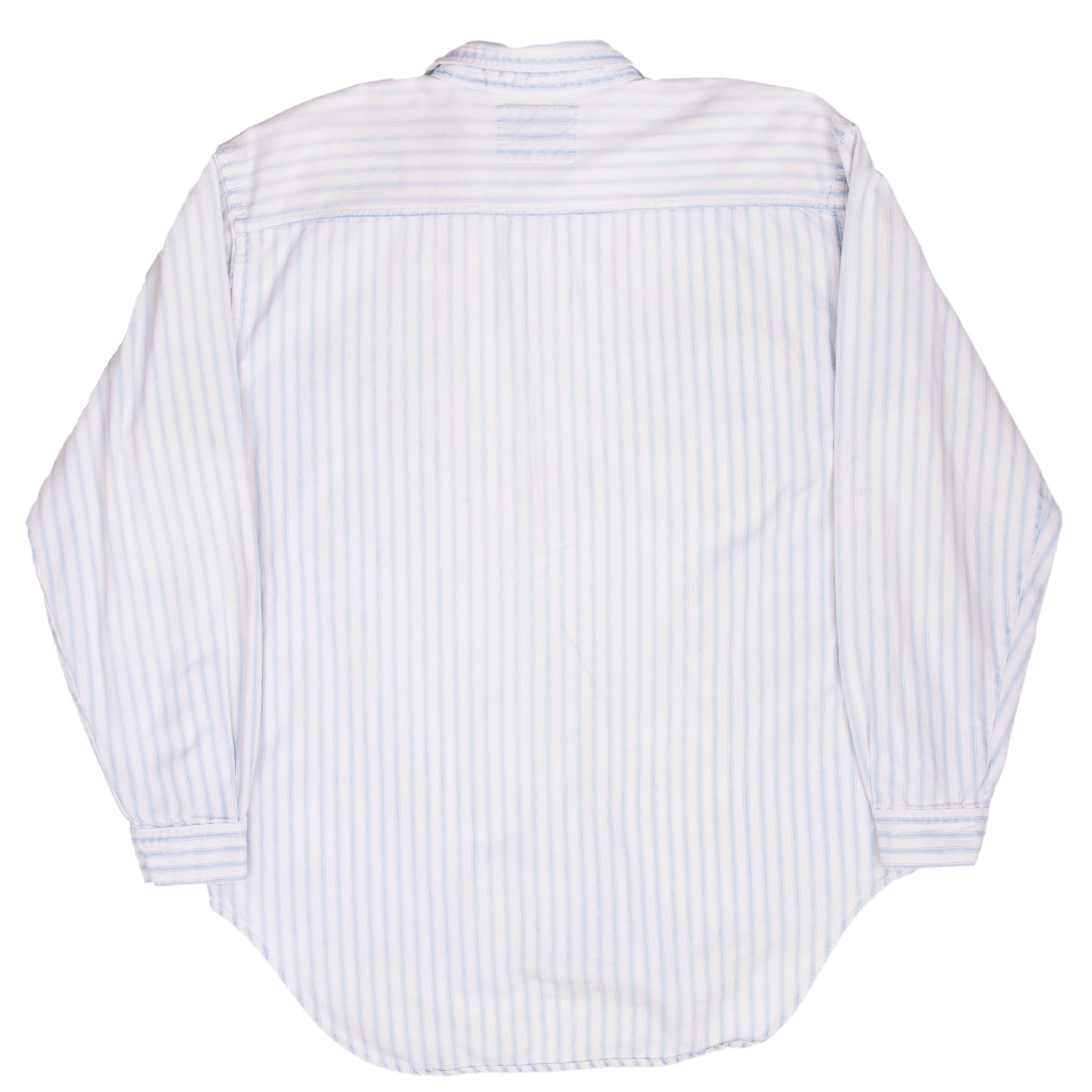 Vintage Levis Blue And White Striped Pocket Shirt 1990S Size Large