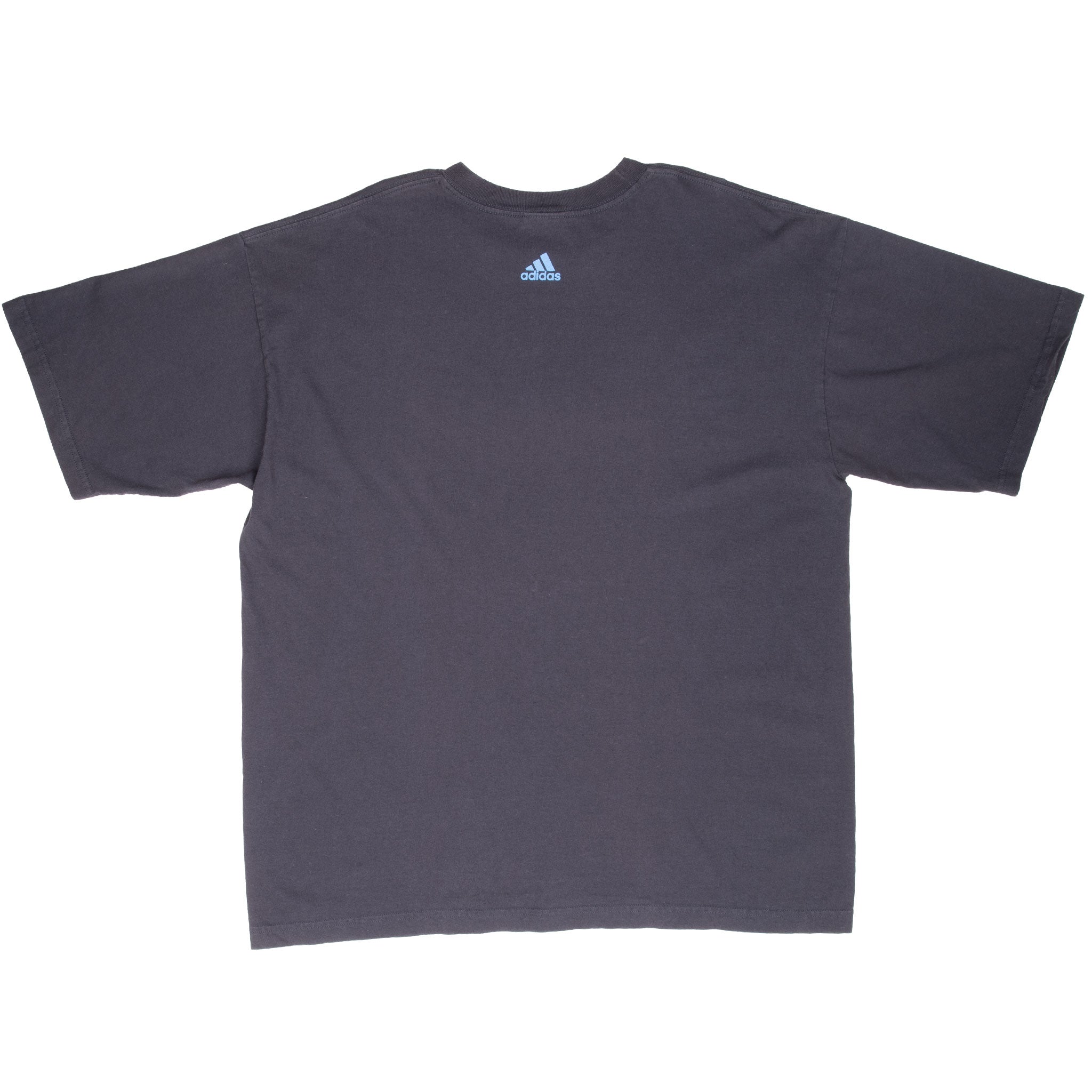 Vintage Adidas Spellout 1990S Dark Grey Tee Shirt Size XL