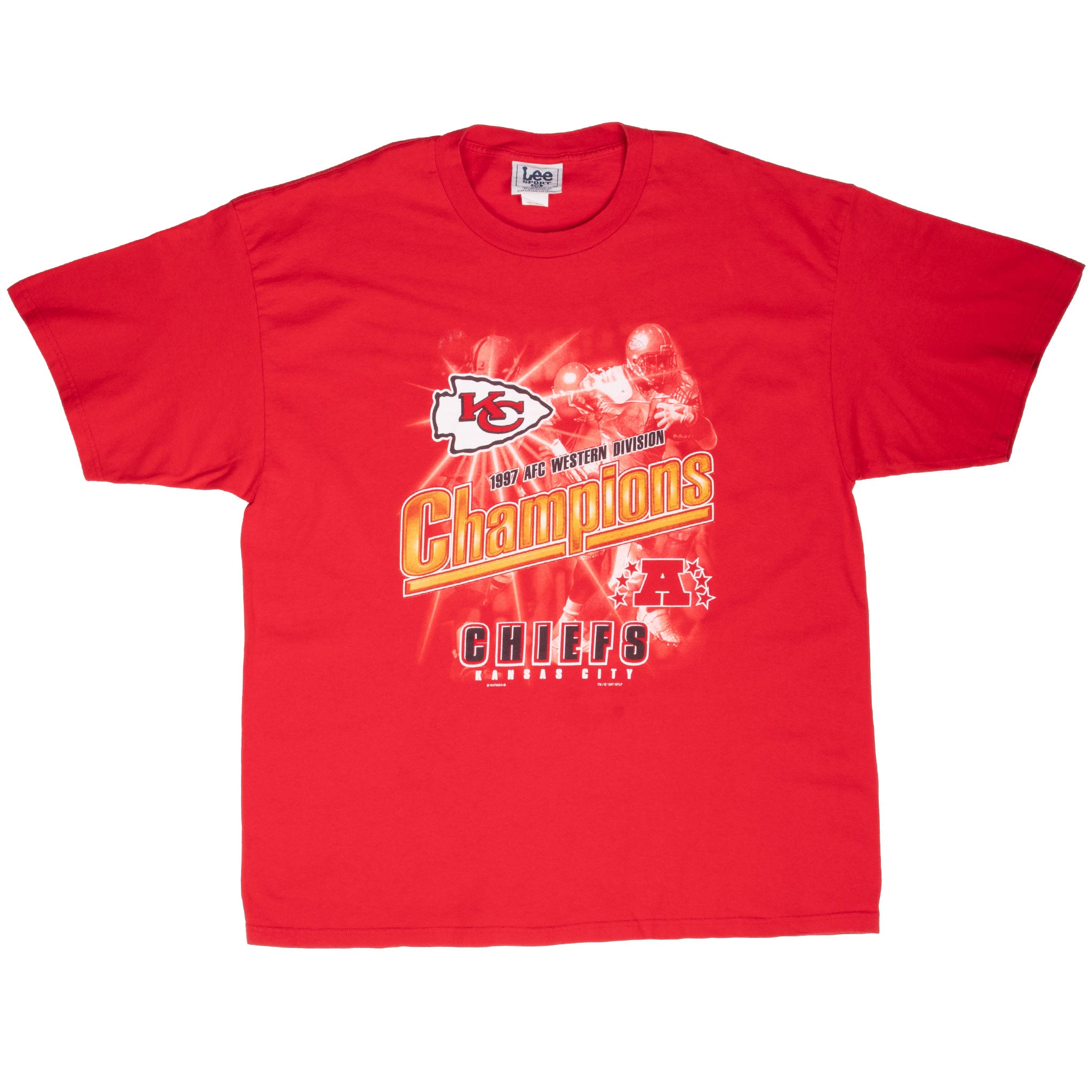 Vintage Nfl Kansas City Chiefs Afc Champions 1997 Tee Shirt Size 2XL