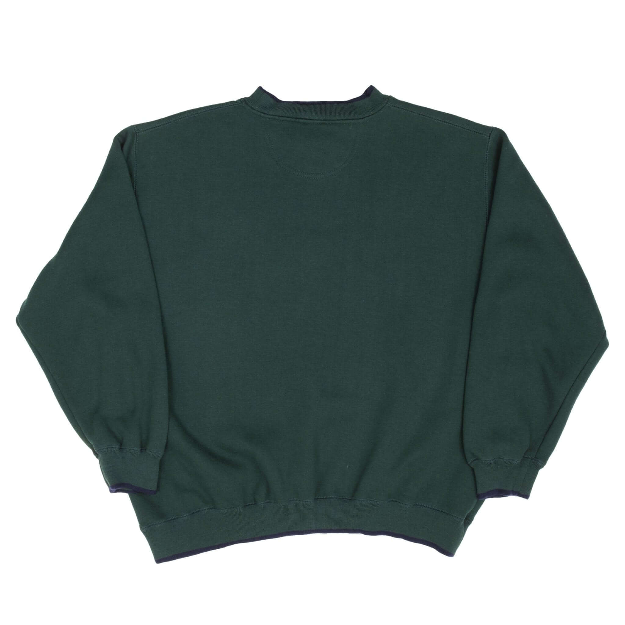 Vintage Disney Mickey Mouse Embroidered 1990S Pine Green Sweatshirt Size XL