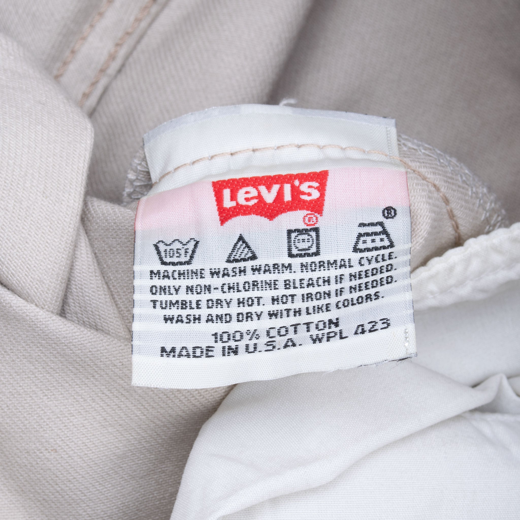 VINTAGE LEVIS 501 BEIGE PRESHRUNK JEANS 1993 SIZE 30X32 W30 L32 MADE IN USA DEADSTOCK