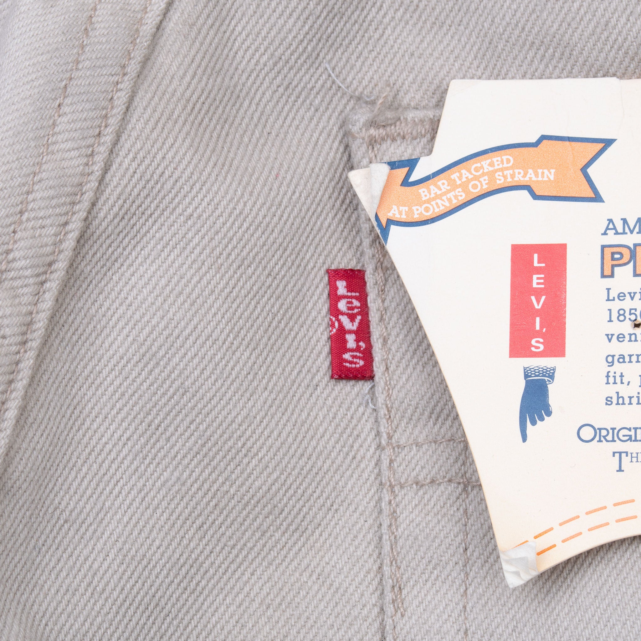 VINTAGE LEVIS 501 BEIGE PRESHRUNK JEANS 1993 SIZE 30X32 W30 L32 MADE IN USA DEADSTOCK