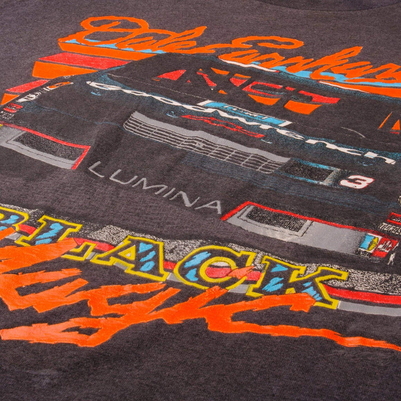 Vintage Nascar Dale Earnhardt "Black Magik" Tee Shirt 1990 Size L With Single Stitch Sleeves. Made in USA