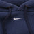 Vintage Navy Blue Nike Center Swoosh Hoodie With Back Spell out Nike 1990S Size Large Made In USA Travis Scott